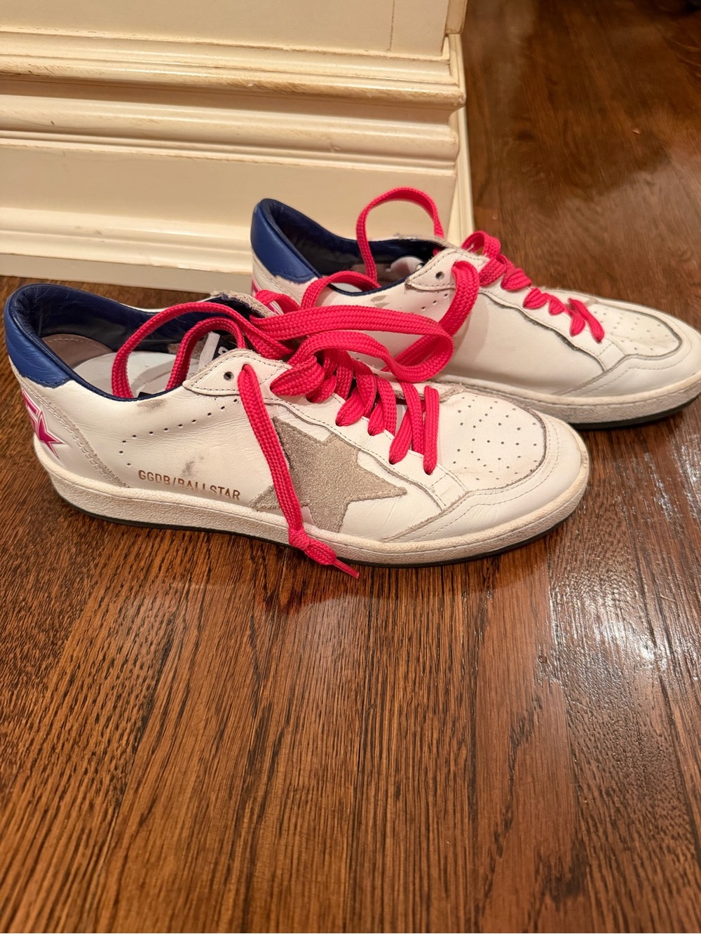 Golden Goose Low-Top Sneakers with Pink Laces